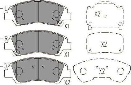 Kavo Parts KBP-3047 - Гальмівні колодки, дискові гальма autocars.com.ua