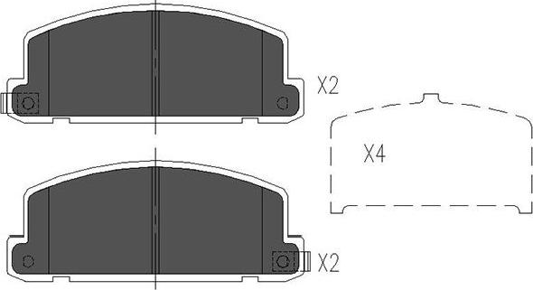 Kavo Parts KBP-3506 - Гальмівні колодки, дискові гальма autocars.com.ua