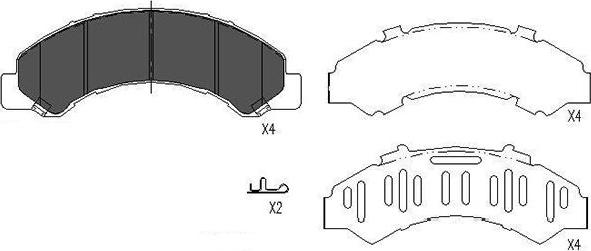 Kavo Parts KBP-3512 - Тормозные колодки, дисковые, комплект avtokuzovplus.com.ua