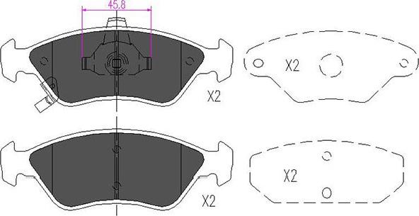 Kavo Parts KBP-4009 - Тормозные колодки, дисковые, комплект avtokuzovplus.com.ua