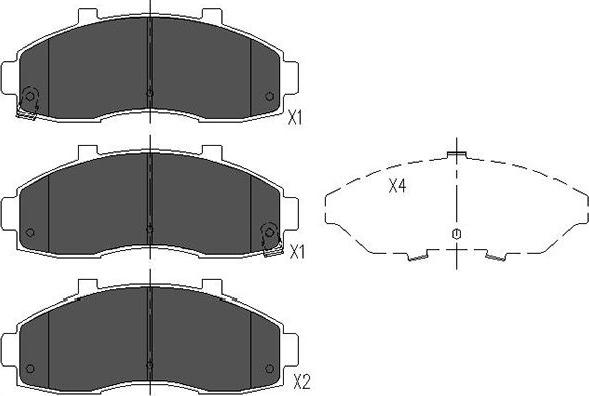 Kavo Parts KBP-4010 - Гальмівні колодки, дискові гальма autocars.com.ua