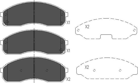 Kavo Parts KBP-4012 - Гальмівні колодки, дискові гальма autocars.com.ua