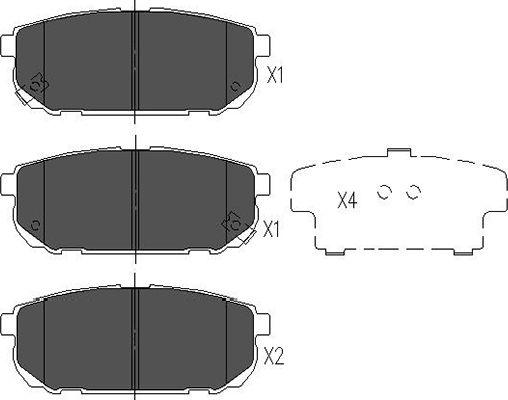 Kavo Parts KBP-4015 - Тормозные колодки, дисковые, комплект avtokuzovplus.com.ua