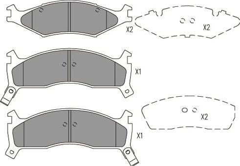 Kavo Parts KBP-4027 - Гальмівні колодки, дискові гальма autocars.com.ua