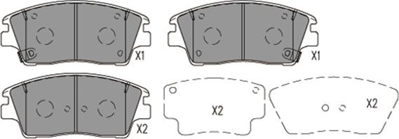 Kavo Parts KBP-4030 - Гальмівні колодки, дискові гальма autocars.com.ua