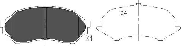 Kavo Parts KBP-4505 - Тормозные колодки, дисковые, комплект avtokuzovplus.com.ua