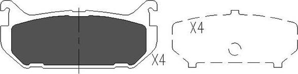 Kavo Parts KBP-4508 - Тормозные колодки, дисковые, комплект avtokuzovplus.com.ua