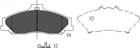 Kavo Parts KBP-4510 - Тормозные колодки, дисковые, комплект avtokuzovplus.com.ua