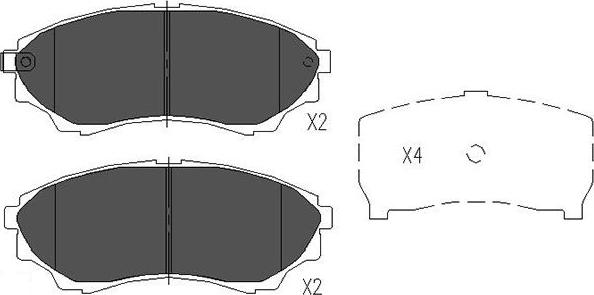 Kavo Parts KBP-4514 - Гальмівні колодки, дискові гальма autocars.com.ua