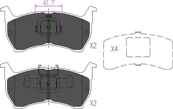 Kavo Parts KBP-4516 - Тормозные колодки, дисковые, комплект avtokuzovplus.com.ua