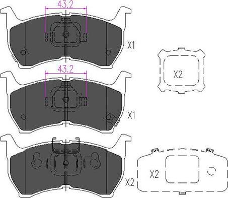 Kavo Parts KBP-4519 - Тормозные колодки, дисковые, комплект avtokuzovplus.com.ua