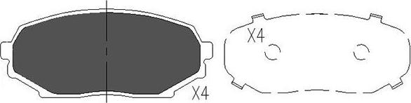 Kavo Parts KBP-4521 - Тормозные колодки, дисковые, комплект autodnr.net