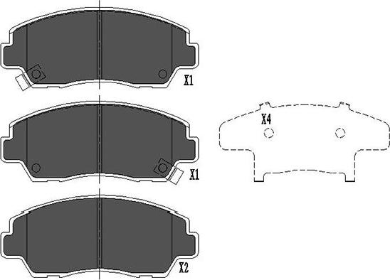 Kavo Parts KBP-4522 - Гальмівні колодки, дискові гальма autocars.com.ua