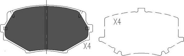 Kavo Parts KBP-4527 - Тормозные колодки, дисковые, комплект autodnr.net