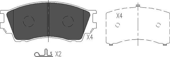 Kavo Parts KBP-4529 - Тормозные колодки, дисковые, комплект avtokuzovplus.com.ua