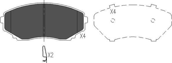 Kavo Parts KBP-4530 - Гальмівні колодки, дискові гальма autocars.com.ua