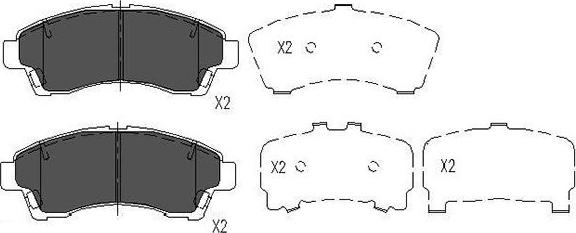 Kavo Parts KBP-4534 - Гальмівні колодки, дискові гальма autocars.com.ua