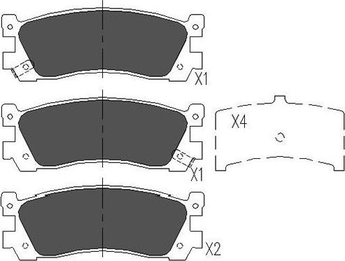 Kavo Parts KBP-4536 - Тормозные колодки, дисковые, комплект avtokuzovplus.com.ua