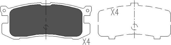 Kavo Parts KBP-4537 - Тормозные колодки, дисковые, комплект avtokuzovplus.com.ua