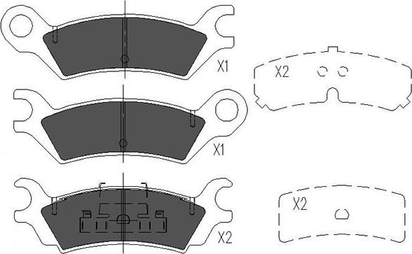 Kavo Parts KBP-4538 - Тормозные колодки, дисковые, комплект avtokuzovplus.com.ua