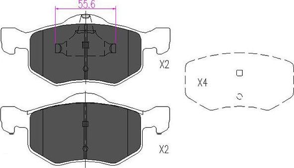 Kavo Parts KBP-4541 - Гальмівні колодки, дискові гальма autocars.com.ua