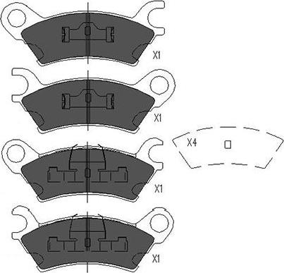 Kavo Parts KBP-4542 - Тормозные колодки, дисковые, комплект avtokuzovplus.com.ua