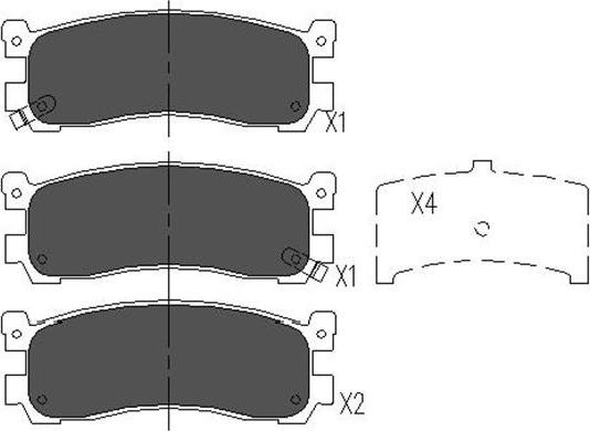 Kavo Parts KBP-4543 - Гальмівні колодки, дискові гальма autocars.com.ua