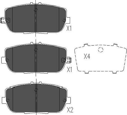 Kavo Parts KBP-4551 - Гальмівні колодки, дискові гальма autocars.com.ua