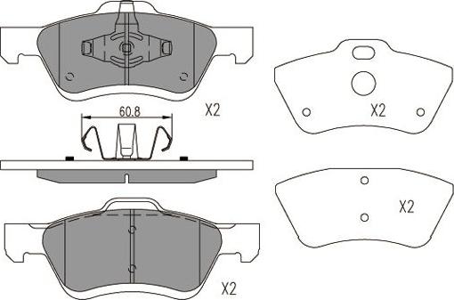 Kavo Parts KBP-4564 - Гальмівні колодки, дискові гальма autocars.com.ua