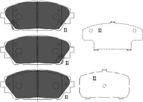 Kavo Parts KBP-4571 - Гальмівні колодки, дискові гальма autocars.com.ua