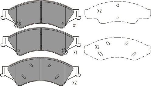 Kavo Parts KBP-4574 - Гальмівні колодки, дискові гальма autocars.com.ua