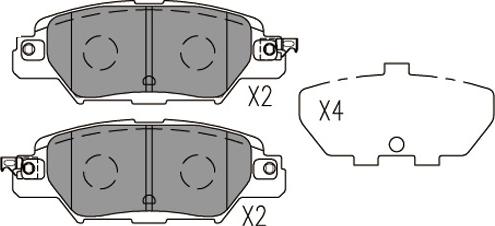 Kavo Parts KBP-4582 - Гальмівні колодки, дискові гальма autocars.com.ua