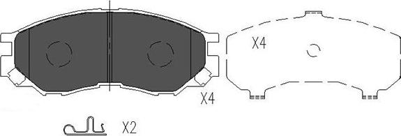 Kavo Parts KBP-5508 - Тормозные колодки, дисковые, комплект avtokuzovplus.com.ua