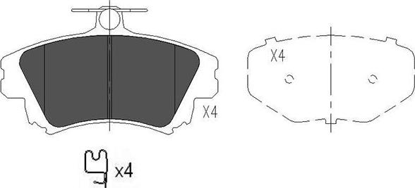 Kavo Parts KBP-5519 - Тормозные колодки, дисковые, комплект avtokuzovplus.com.ua