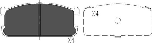 Kavo Parts KBP-5521 - Тормозные колодки, дисковые, комплект avtokuzovplus.com.ua