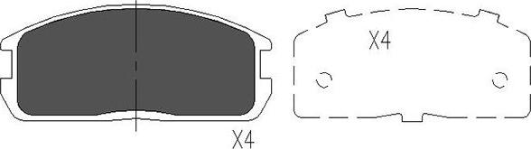 Kavo Parts KBP-5524 - Тормозные колодки, дисковые, комплект avtokuzovplus.com.ua