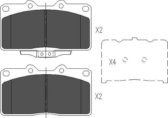 Kavo Parts KBP-5529 - Гальмівні колодки, дискові гальма autocars.com.ua