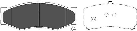 Kavo Parts KBP-6522 - Тормозные колодки, дисковые, комплект avtokuzovplus.com.ua