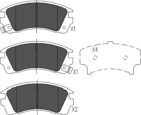 Kavo Parts KBP-6532 - Гальмівні колодки, дискові гальма autocars.com.ua