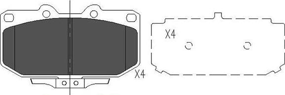 Kavo Parts KBP-6536 - Гальмівні колодки, дискові гальма autocars.com.ua