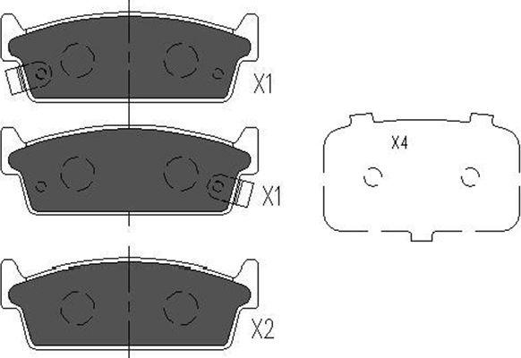 Kavo Parts KBP-6548 - Гальмівні колодки, дискові гальма autocars.com.ua