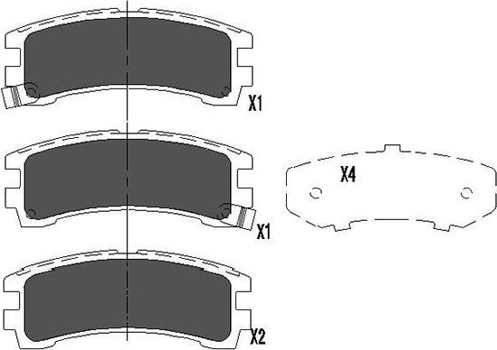 Kavo Parts KBP-6549 - Гальмівні колодки, дискові гальма autocars.com.ua