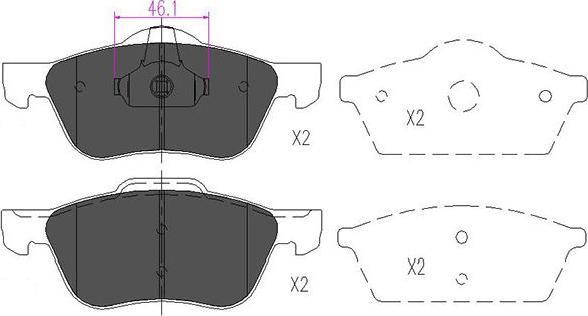 Kavo Parts KBP-6560 - Тормозные колодки, дисковые, комплект avtokuzovplus.com.ua