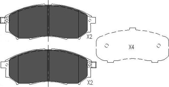 Kavo Parts KBP-6567 - Гальмівні колодки, дискові гальма autocars.com.ua