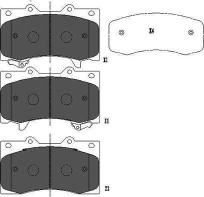 Kavo Parts KBP-6588 - Гальмівні колодки, дискові гальма autocars.com.ua