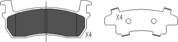 Kavo Parts KBP-6594 - Тормозные колодки, дисковые, комплект autodnr.net