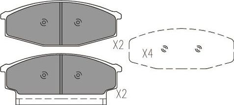 Kavo Parts KBP-6600 - Тормозные колодки, дисковые, комплект avtokuzovplus.com.ua