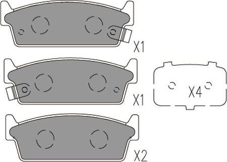 Kavo Parts KBP-6601 - Тормозные колодки, дисковые, комплект avtokuzovplus.com.ua