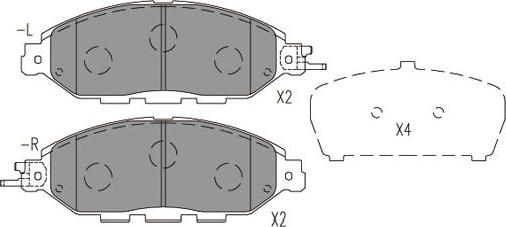 Kavo Parts KBP-6623 - Гальмівні колодки, дискові гальма autocars.com.ua