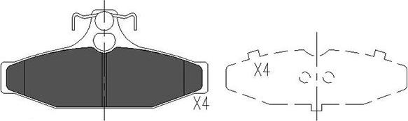 Kavo Parts KBP-7503 - Тормозные колодки, дисковые, комплект avtokuzovplus.com.ua